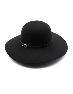 Teagan Wool Felt Floppy in Black