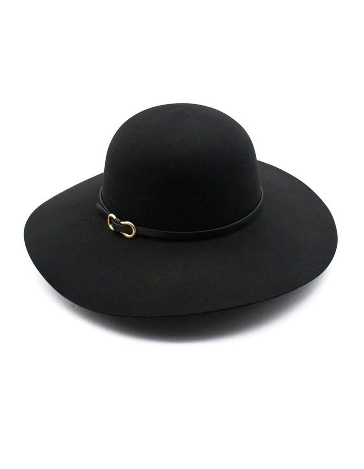 Teagan Wool Felt Floppy in Black image 1