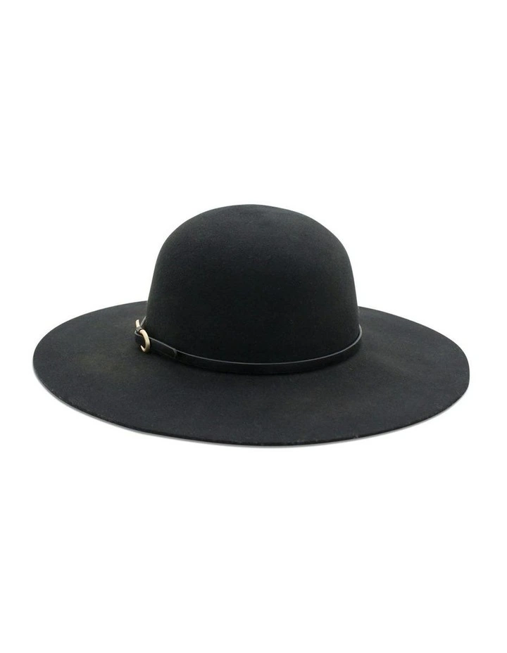 Teagan Wool Felt Floppy in Black image 3