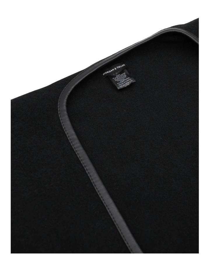 Jane Bias-Edged Poncho in Black image 6