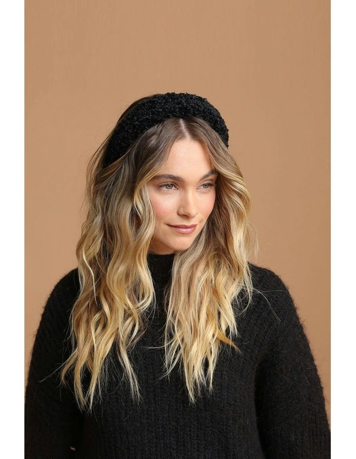 Fable Teddy Headband in Black image 2