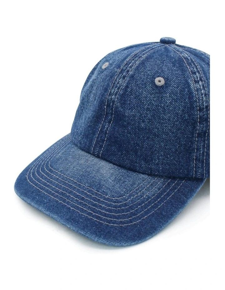 Rya Denim Cap in Blue image 4