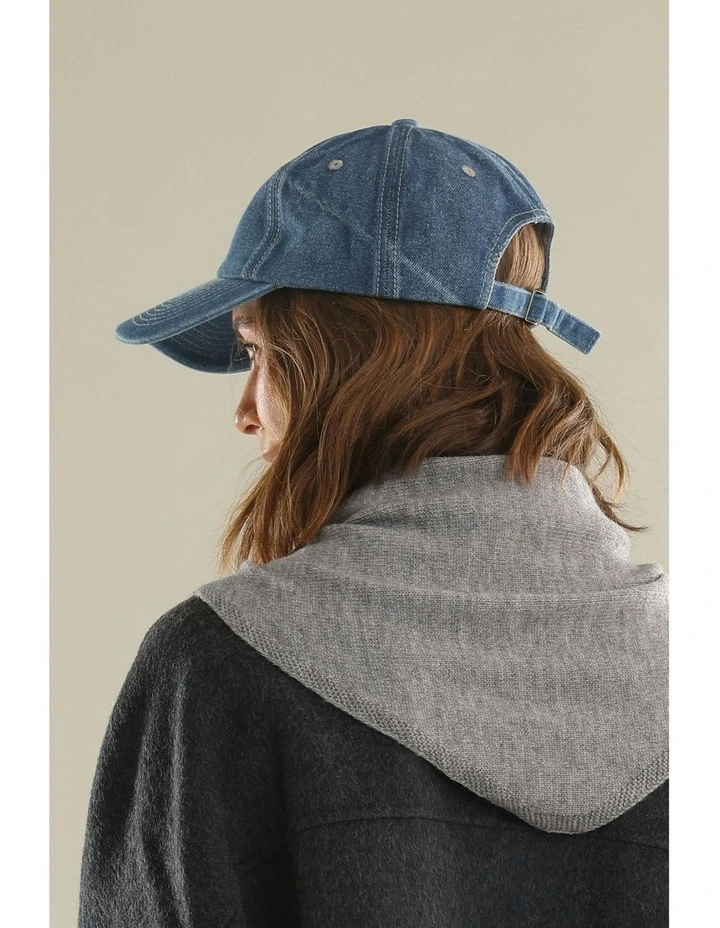 Rya Denim Cap in Blue image 5