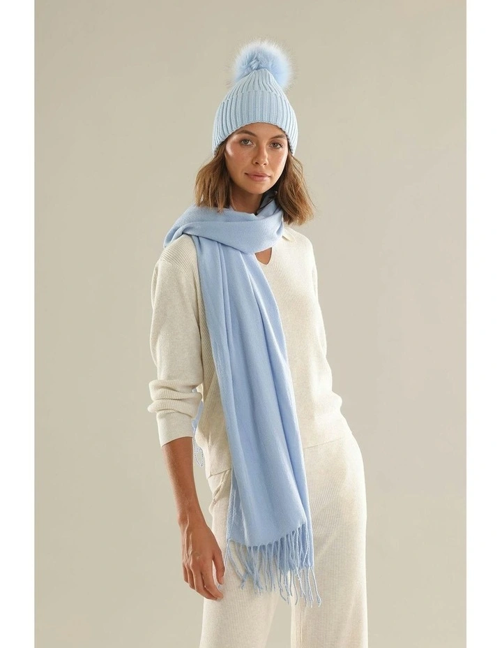 Casey Woven Scarf in Blue image 2