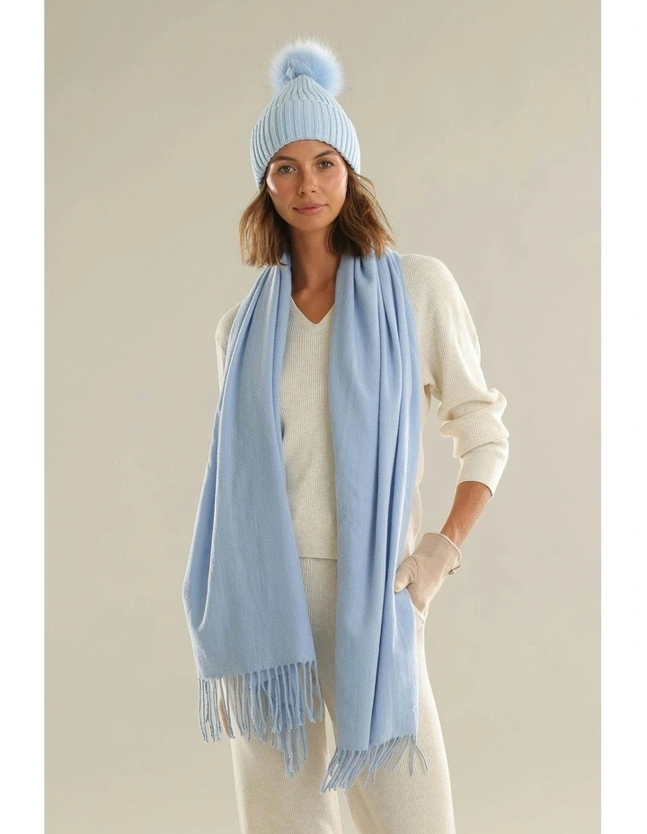 Casey Woven Scarf in Blue image 3