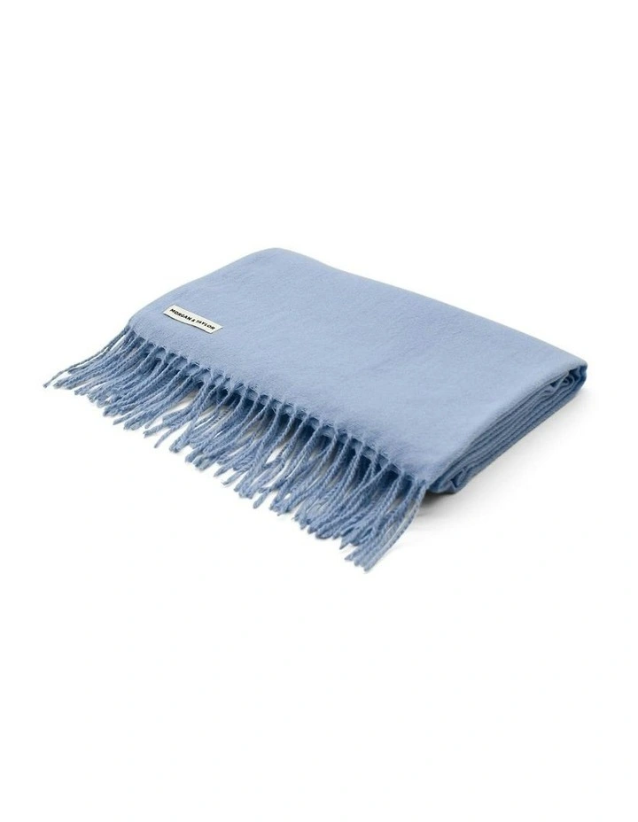 Casey Woven Scarf in Blue image 6