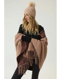 Miranda Cable Knit Beanie in Blush Pink
