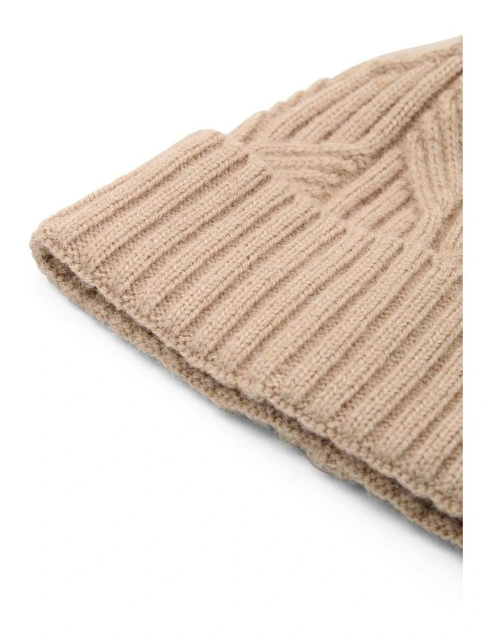 Miranda Cable Knit Beanie in Blush Pink image 5