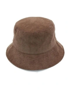 Dallas Cord Bucket Hat in Brown