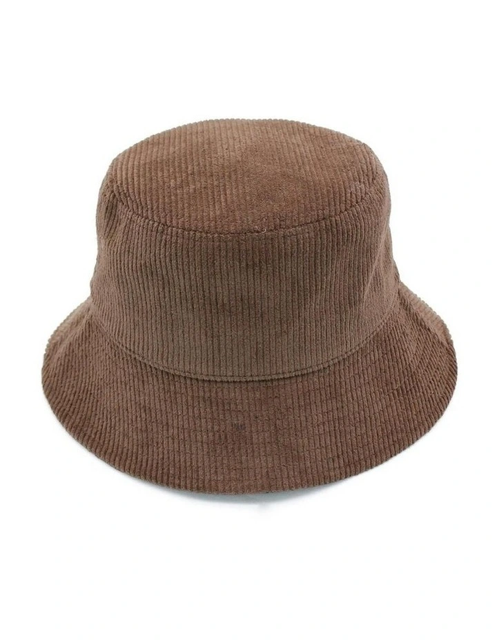 Dallas Cord Bucket Hat in Brown image 1