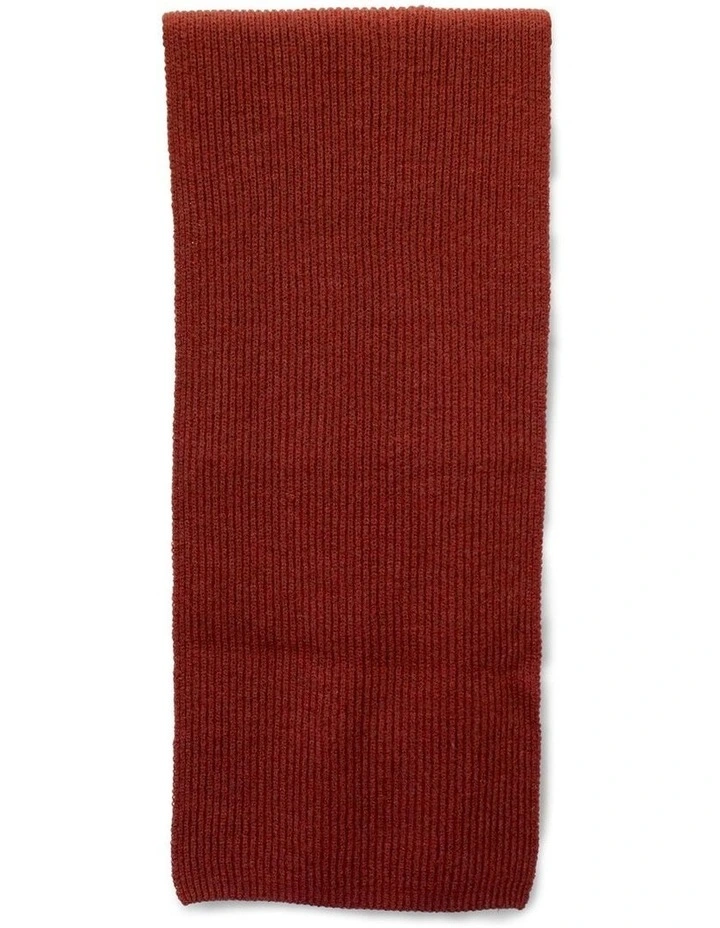 Stacy Rib Knit Scarf in Burgundy image 2