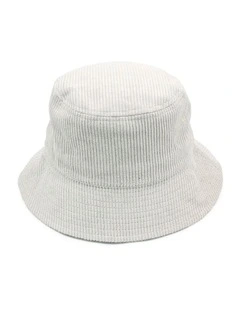 Dallas Cord Bucket Hat in Cream