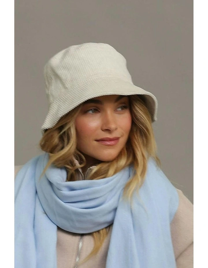 Dallas Cord Bucket Hat in Cream image 2