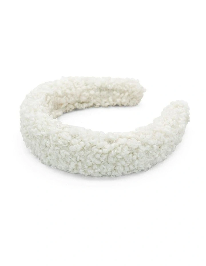 Fable Teddy Headband in Cream image 3