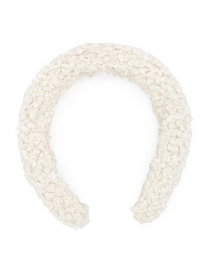 Fable Teddy Headband in Cream image 5