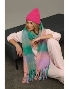Mia Wool-Blend Beanie in Hot Pink
