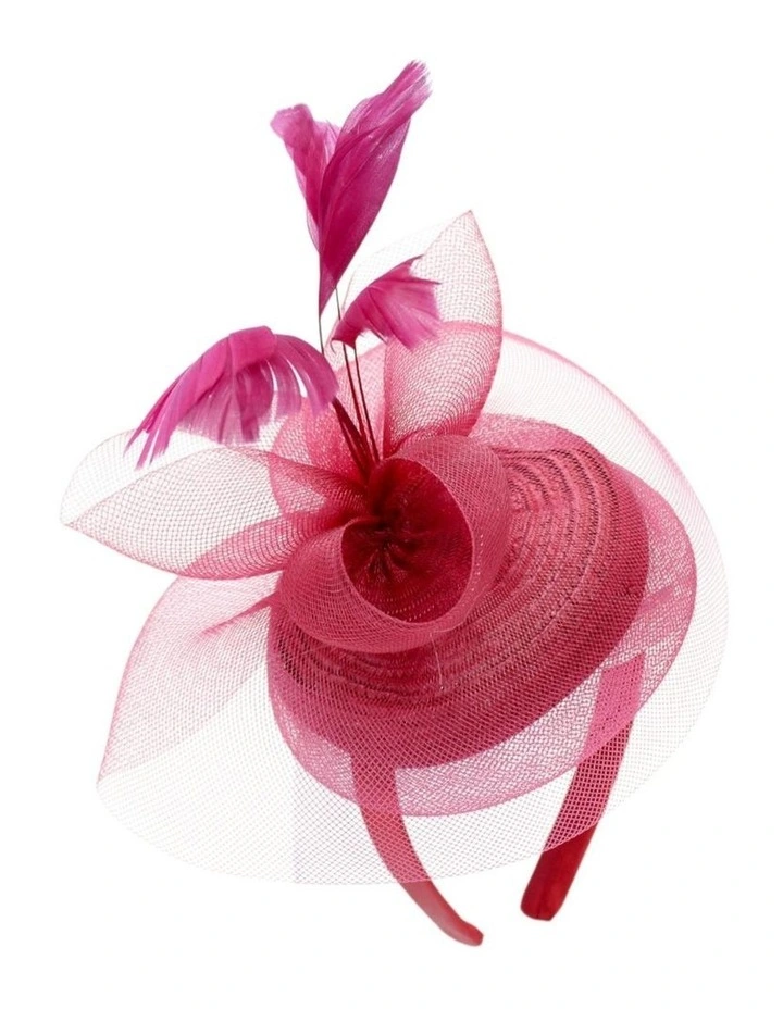 Elisa Fascinator in Burgundy Red image 1