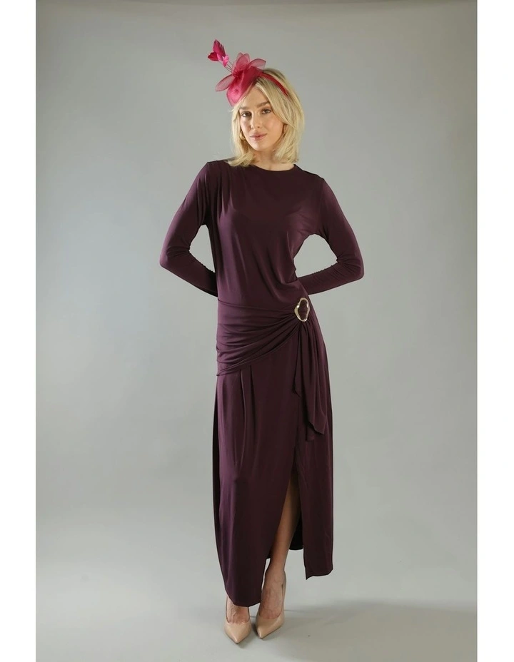 Elisa Fascinator in Burgundy Red image 5