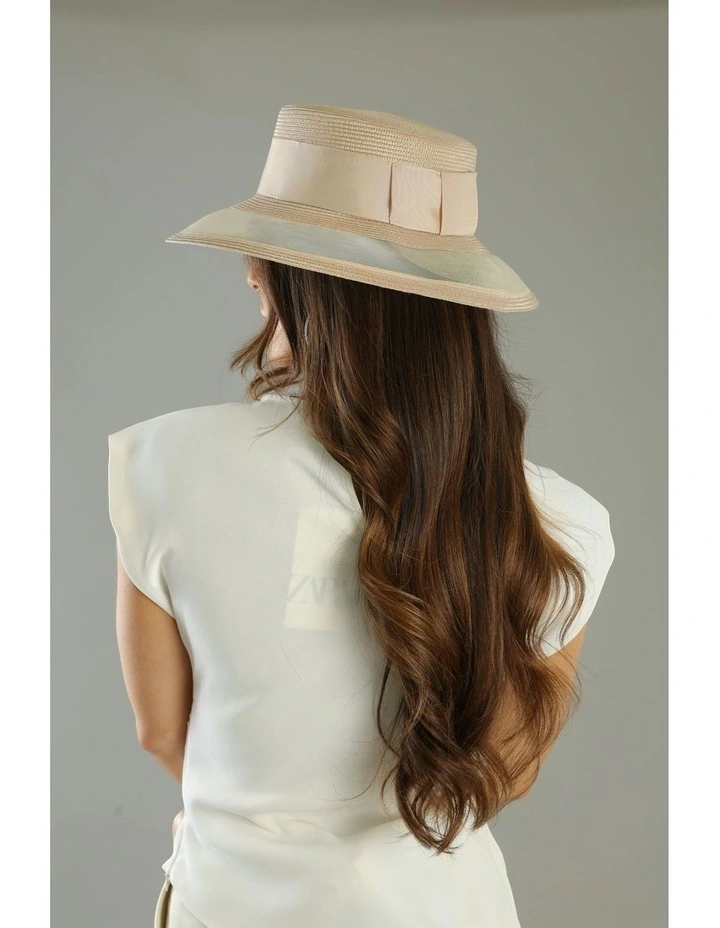 Marie Racewear Boater in Beige image 4