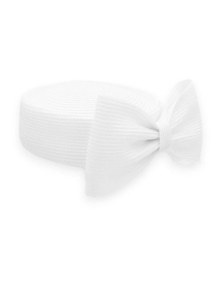 Tara Racewear Pillbox Hat in White image 4