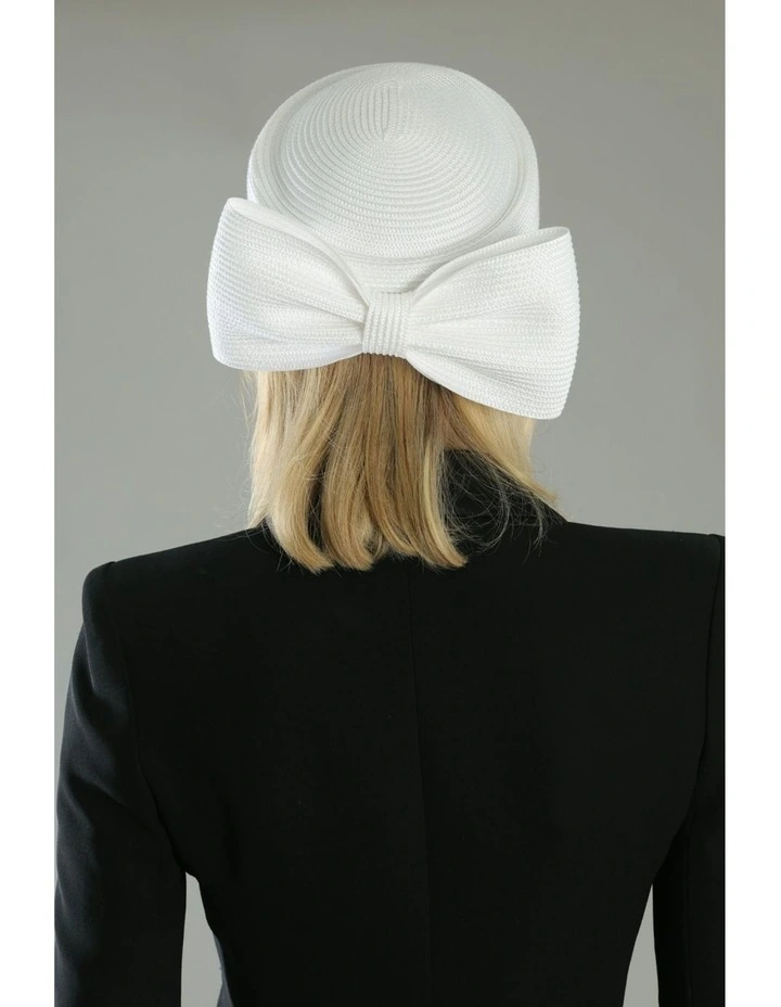 Tara Racewear Pillbox Hat in White image 6