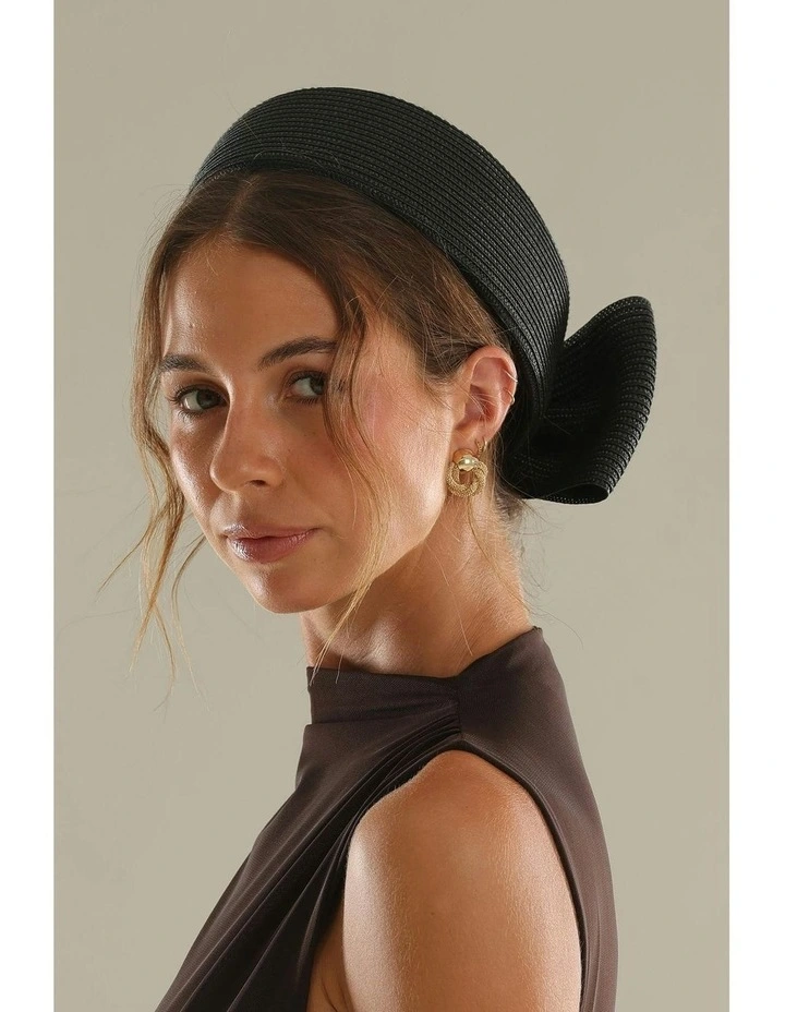 Tara Racewear Pillbox Hat in Black image 2