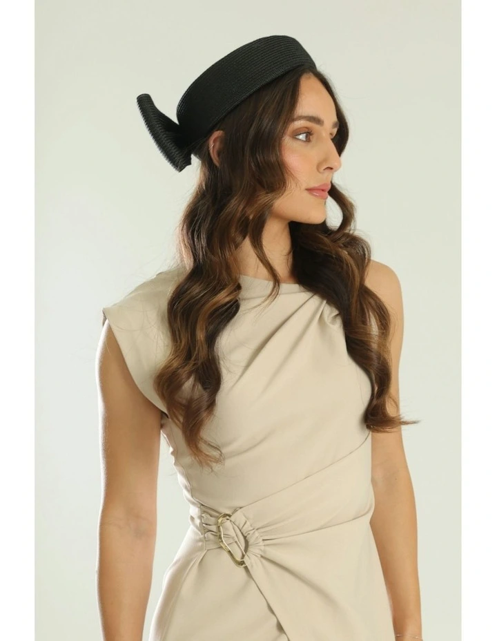 Tara Racewear Pillbox Hat in Black image 4