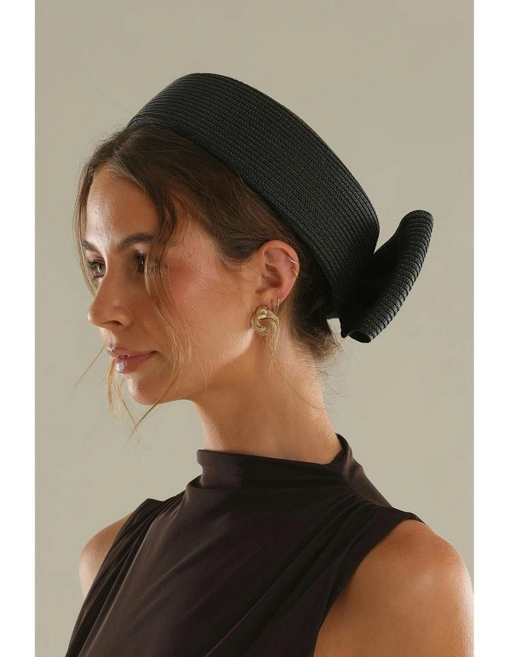 Tara Racewear Pillbox Hat in Black image 5