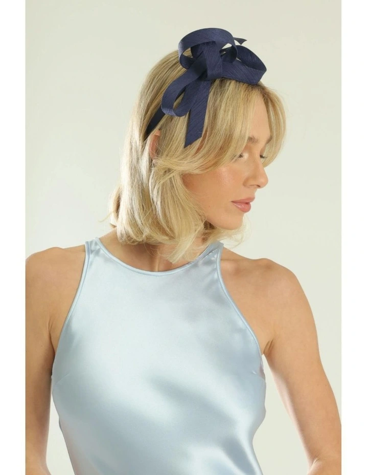 Rhi Fascinator in Navy Blue image 2
