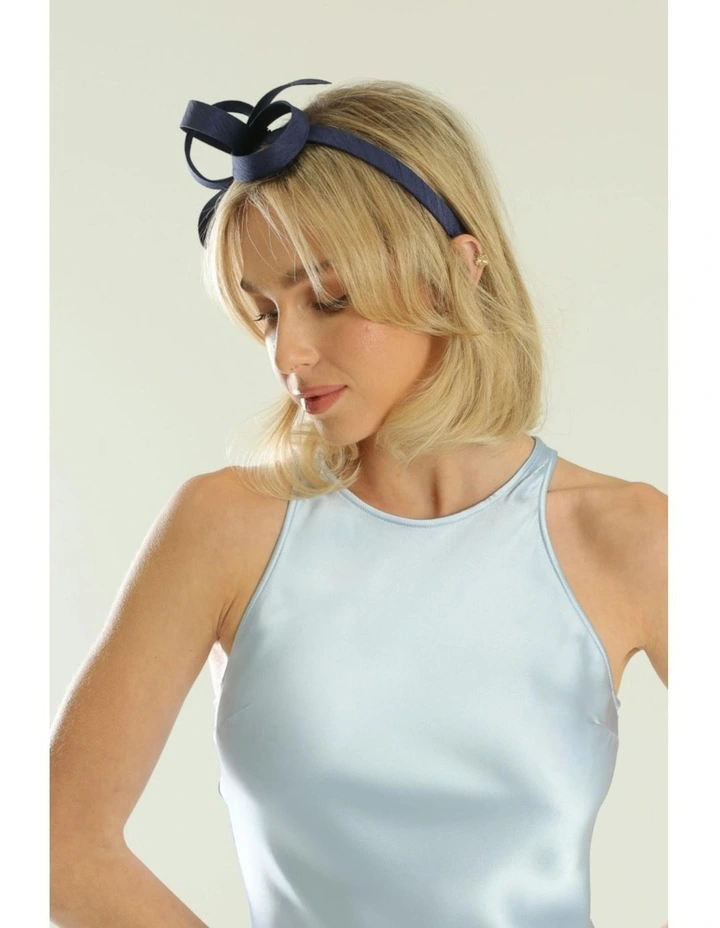 Rhi Fascinator in Navy Blue image 5
