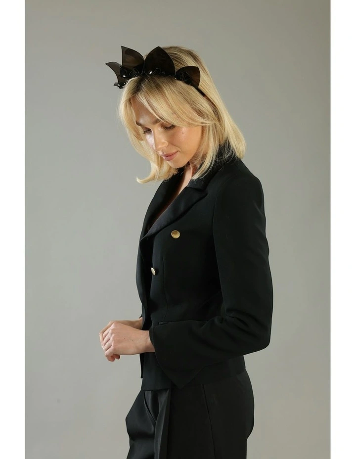 Ava Fascinator in Black image 4