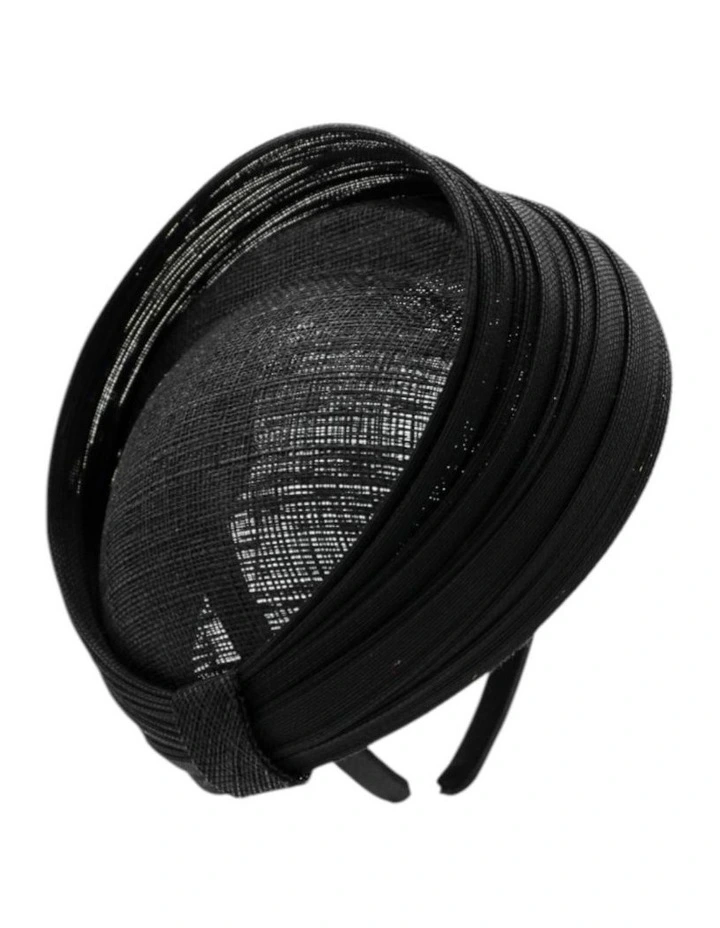Blaze Beret Fascinator in Black image 1
