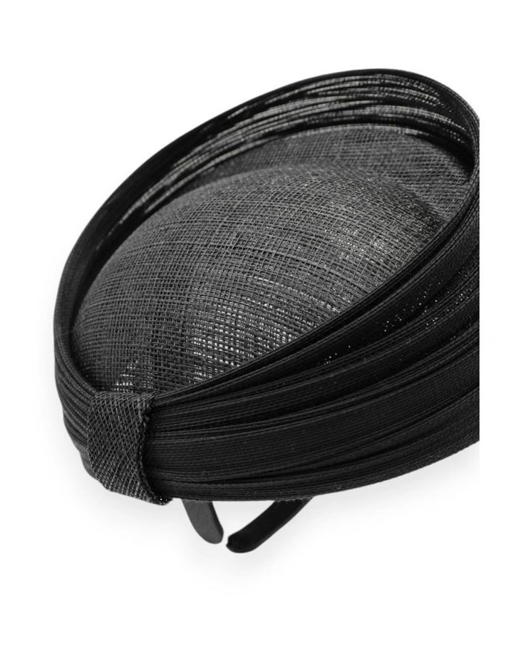 Blaze Beret Fascinator in Black image 4