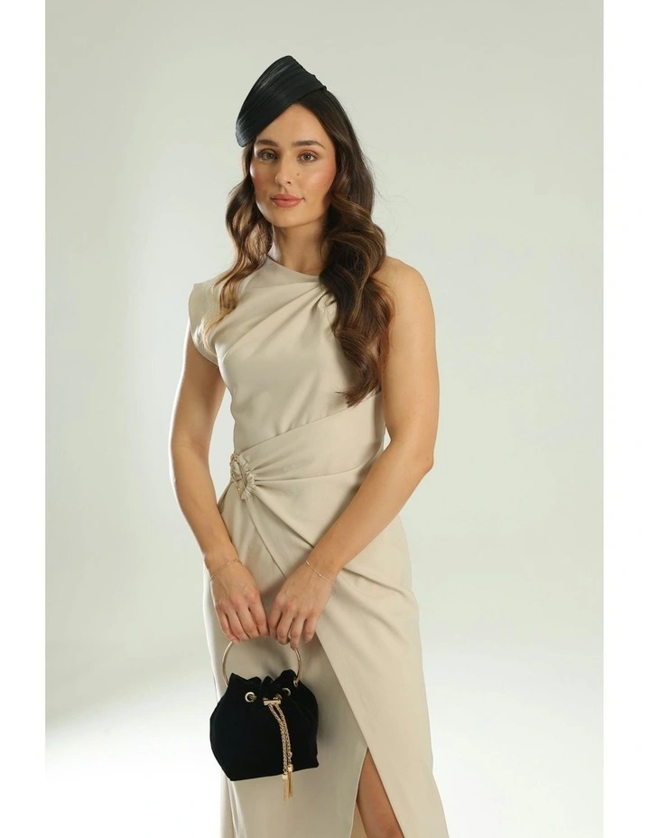 Blaze Beret Fascinator in Black image 4
