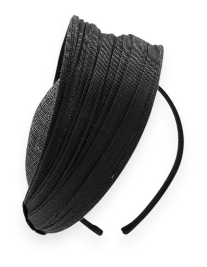 Blaze Beret Fascinator in Black image 5