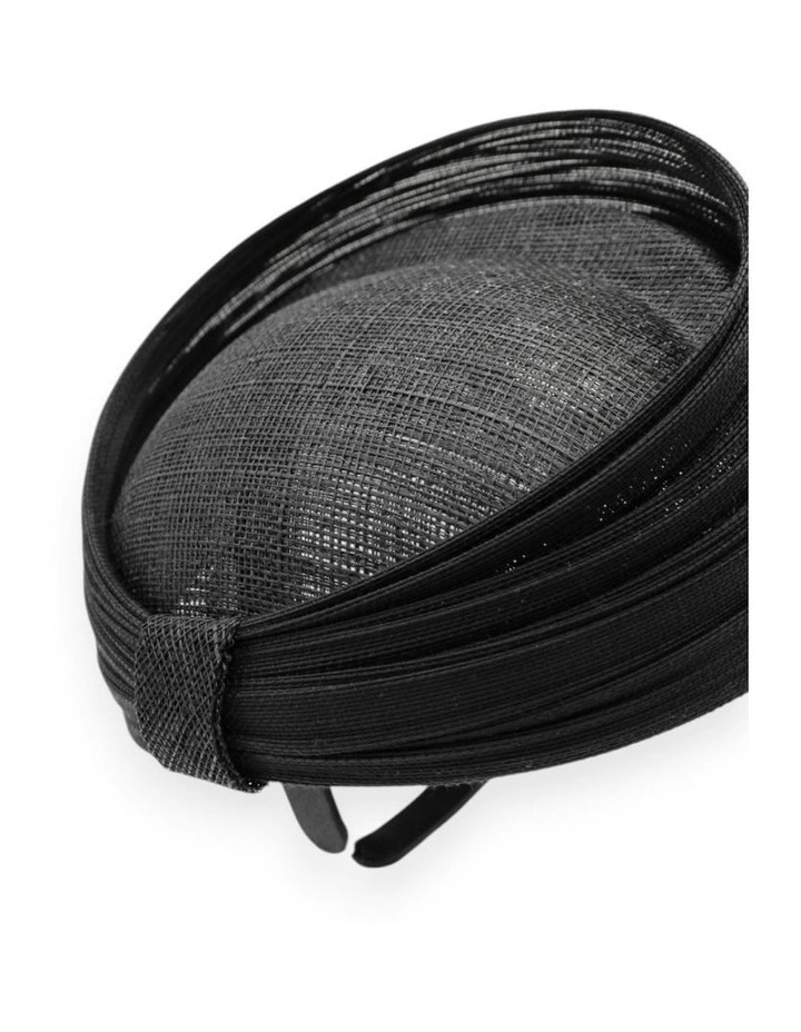 Blaze Beret Fascinator in Black image 6