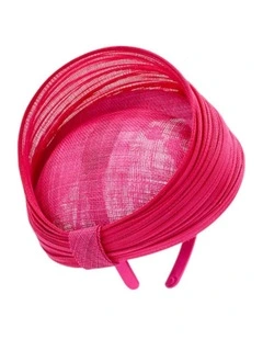 Blaze Beret Fascinator in Hot Pink