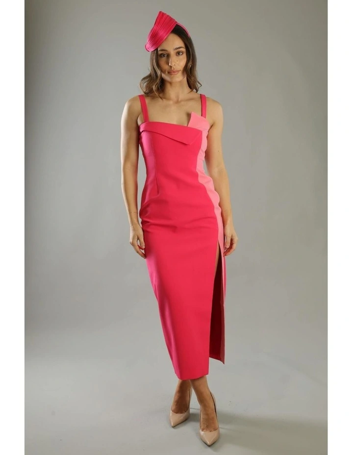 Blaze Beret Fascinator in Hot Pink image 3