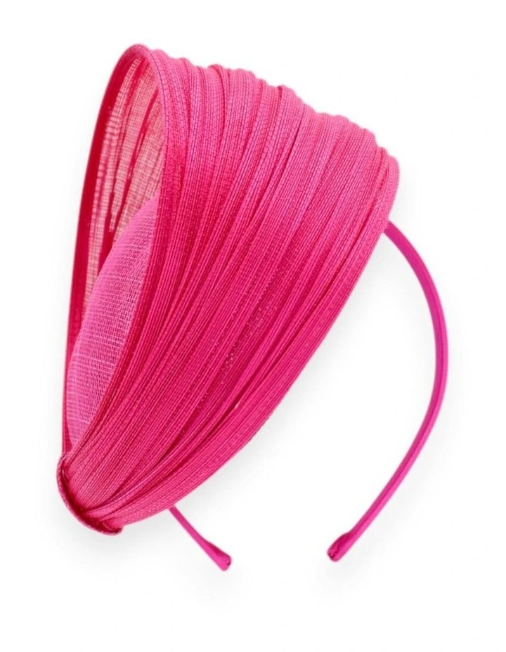Blaze Beret Fascinator in Hot Pink image 4