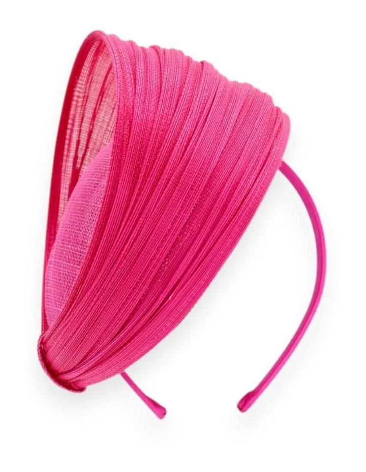 Blaze Beret Fascinator in Hot Pink image 4