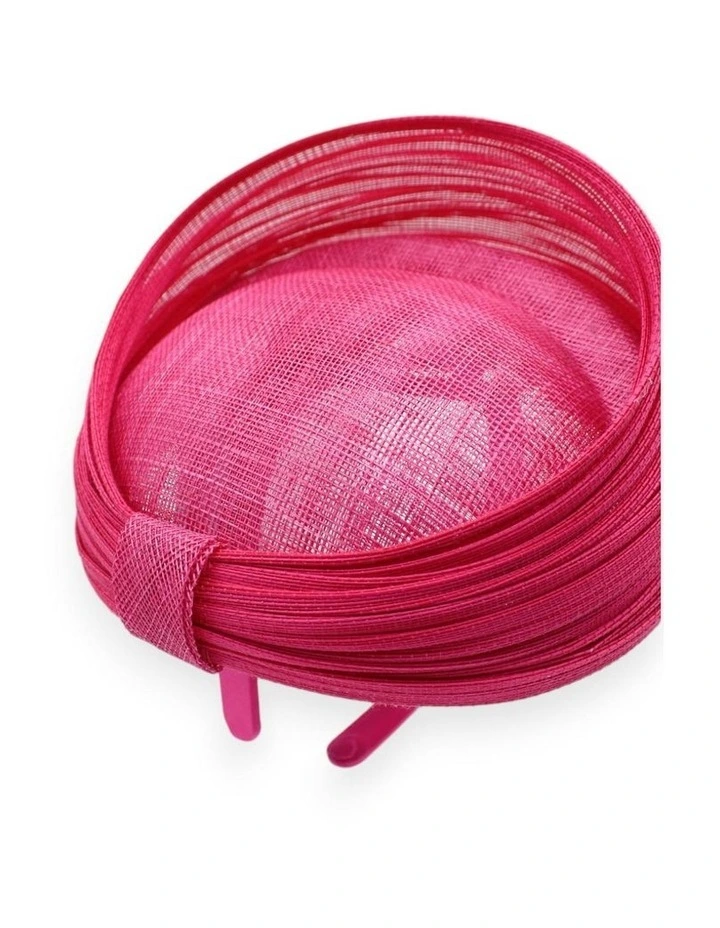 Blaze Beret Fascinator in Hot Pink image 5