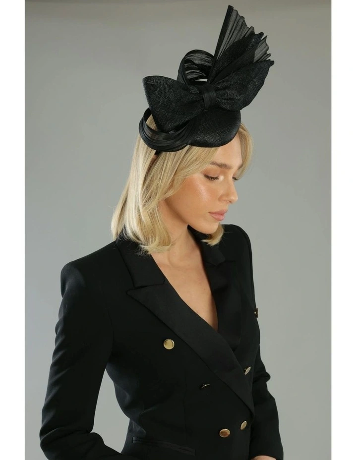 Illiana Fascinator in Black image 2