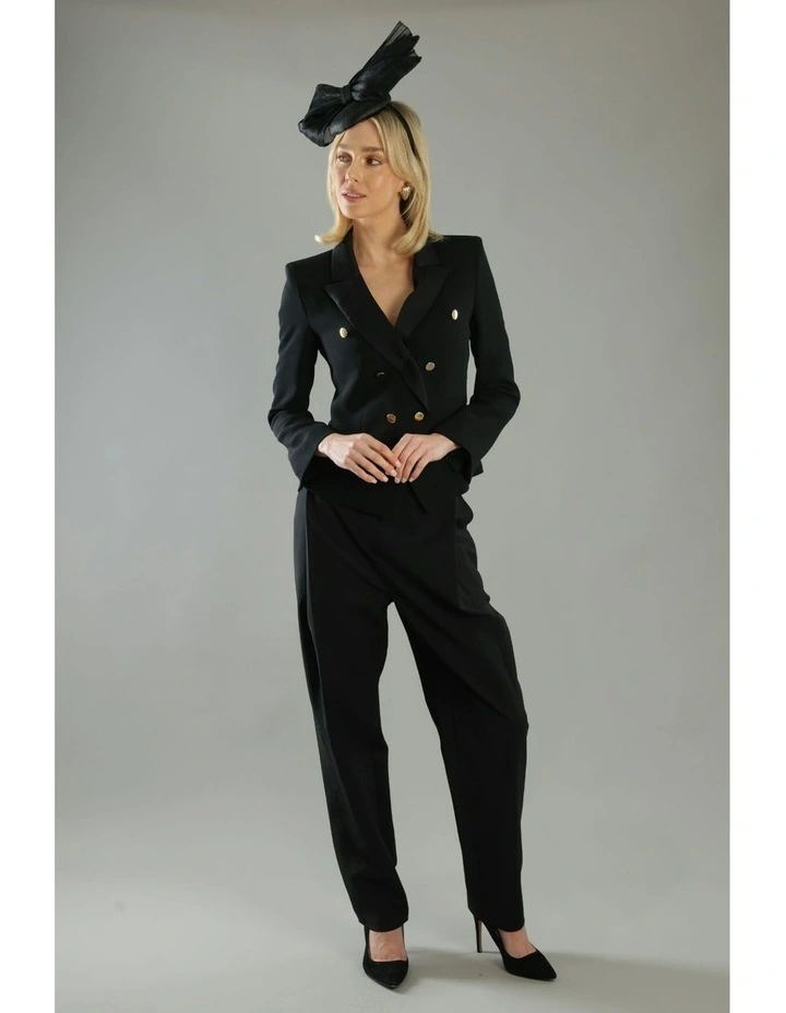 Illiana Fascinator in Black image 2