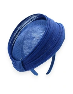 Blaze Beret Fascinator in Cobalt Blue