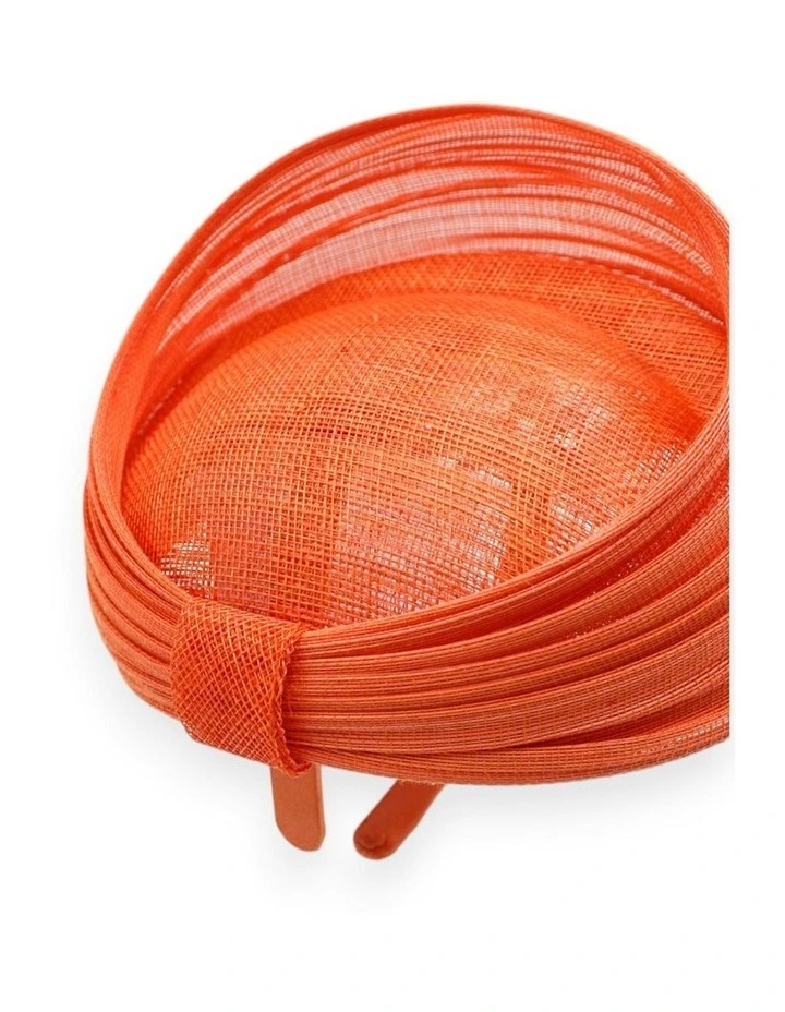 Blaze Beret Fascinator in Orange image 6