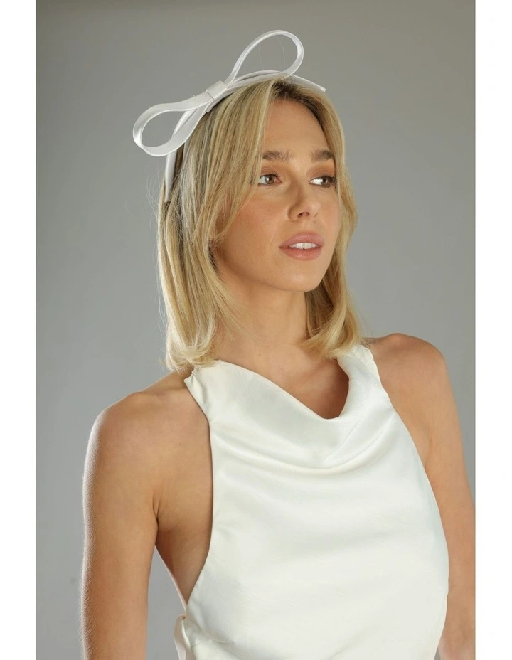 Abby Fascinator in White image 4