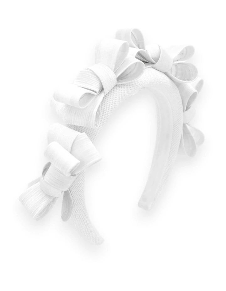 Poppy Fascinator in White image 3