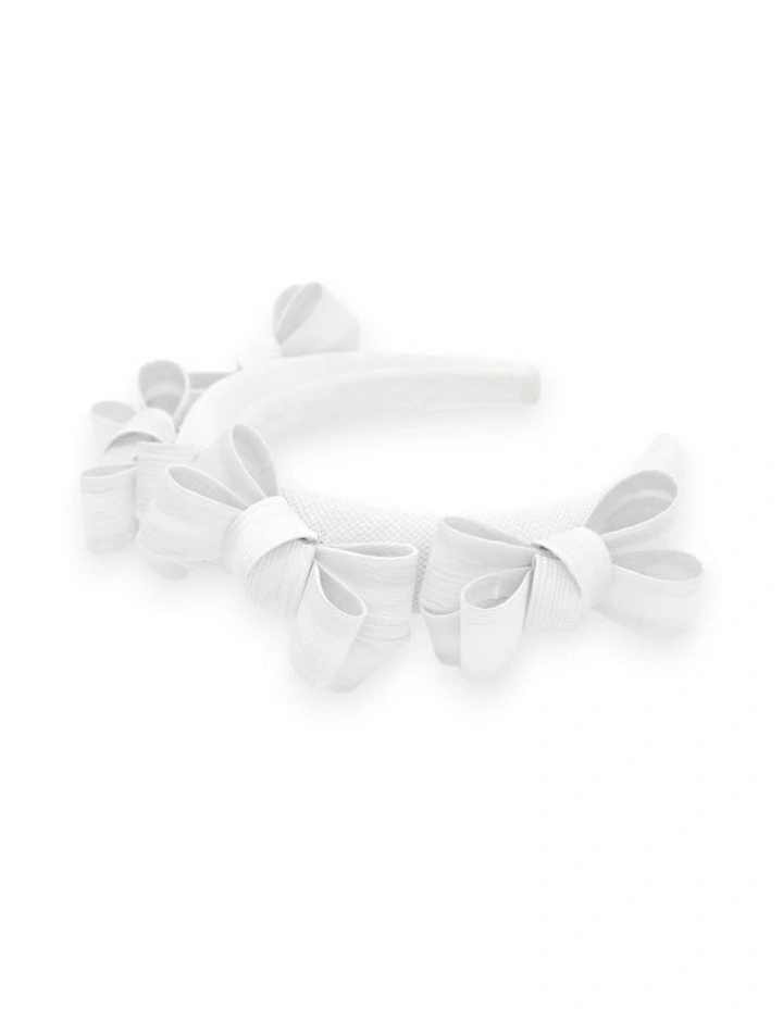 Poppy Fascinator in White image 5