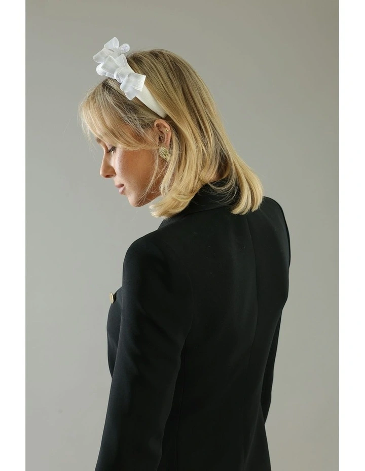 Poppy Fascinator in White image 6