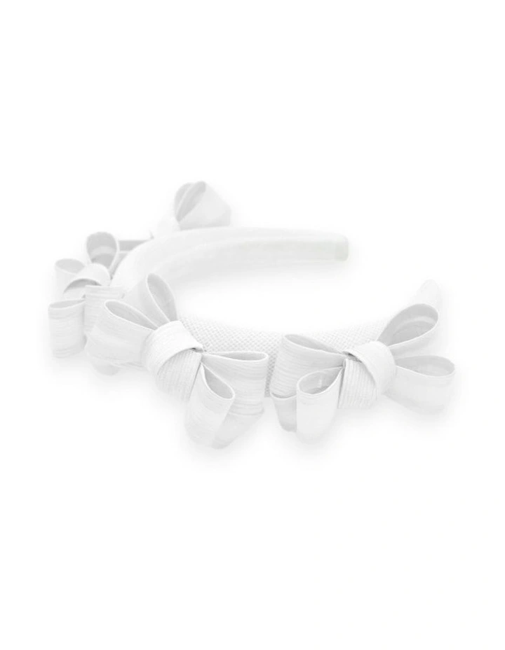 Poppy Fascinator in White image 7